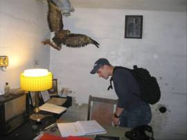Cadet Fletcher exploring one of the rooms in a World War 2 bunker in Klaipeda, Lithuania.